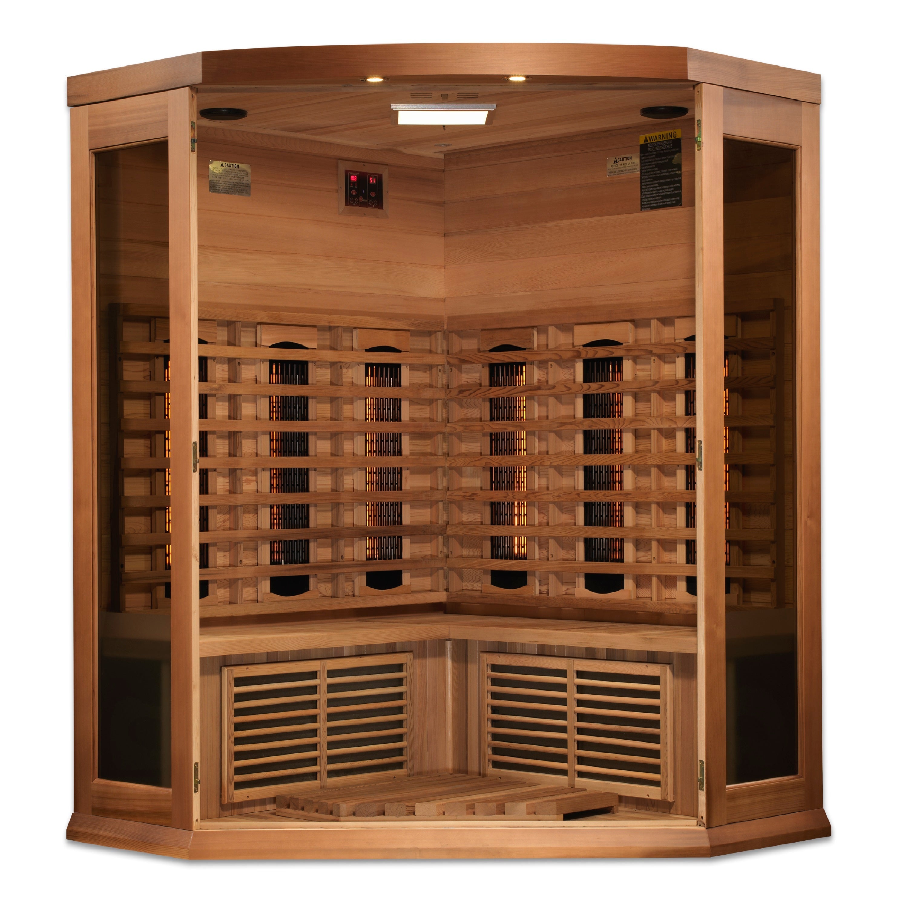 Maxxus 3-Person Full Spectrum Infrared Sauna: Canadian Red Cedar, Chromotherapy, Bluetooth Golden Designs Inc (NA)
