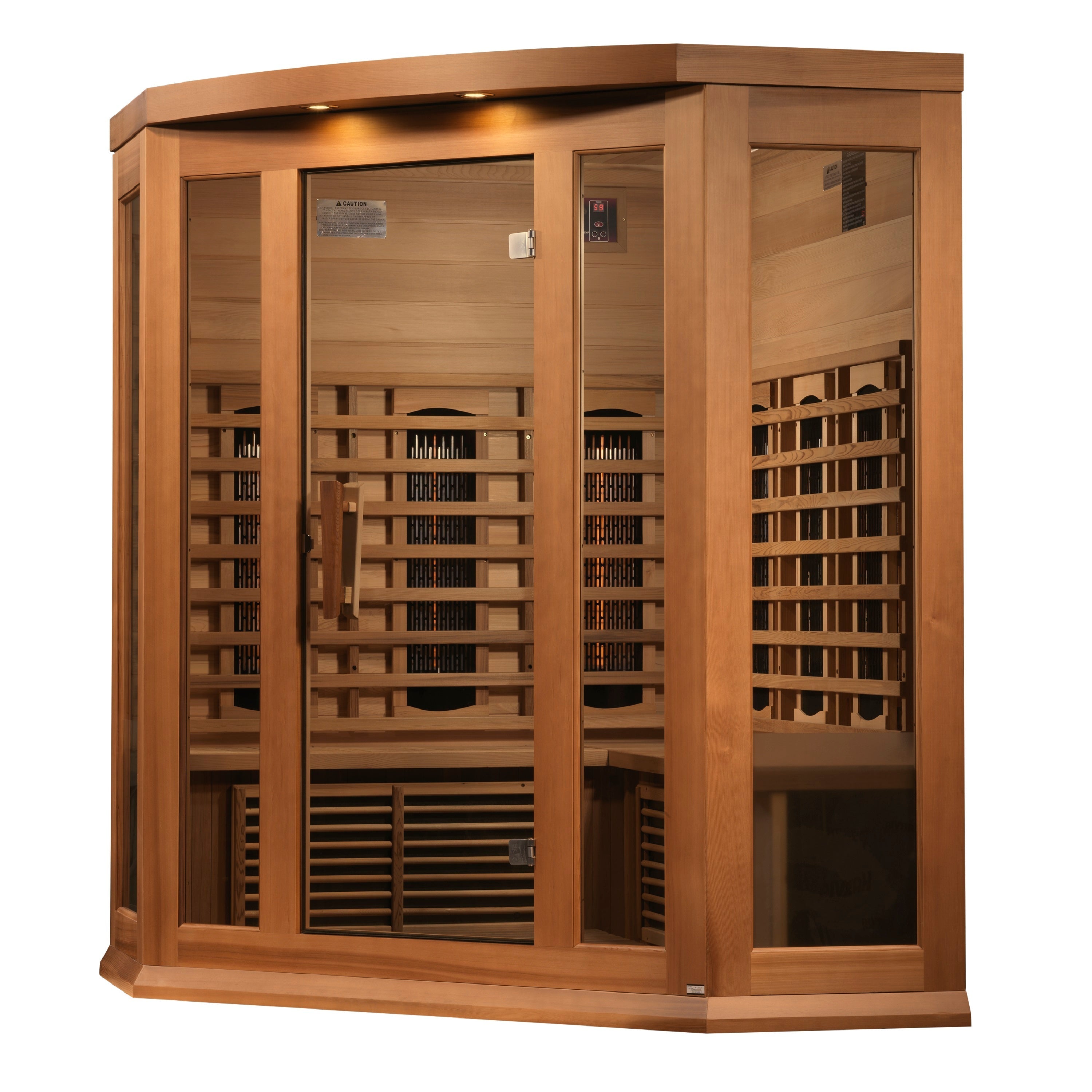 Maxxus 3-Person Full Spectrum Infrared Sauna: Canadian Red Cedar, Chromotherapy, Bluetooth Golden Designs Inc (NA)