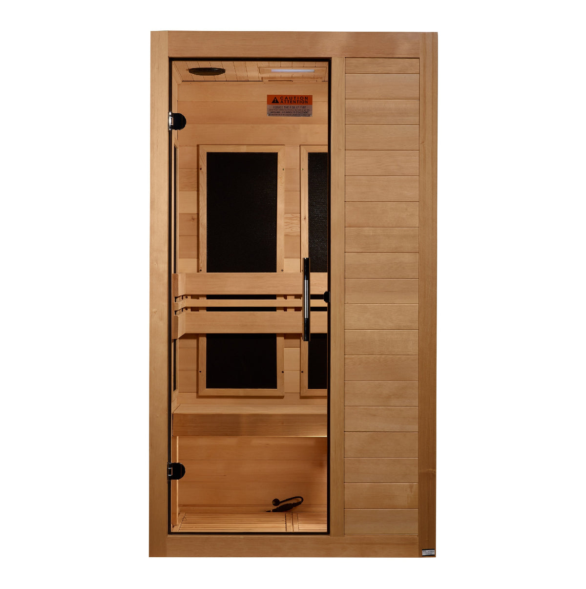 Dynamic Veneto 1-2 Person Ultra Low EMF FAR Infrared Sauna with Chromotherapy Golden Designs Inc (NA)