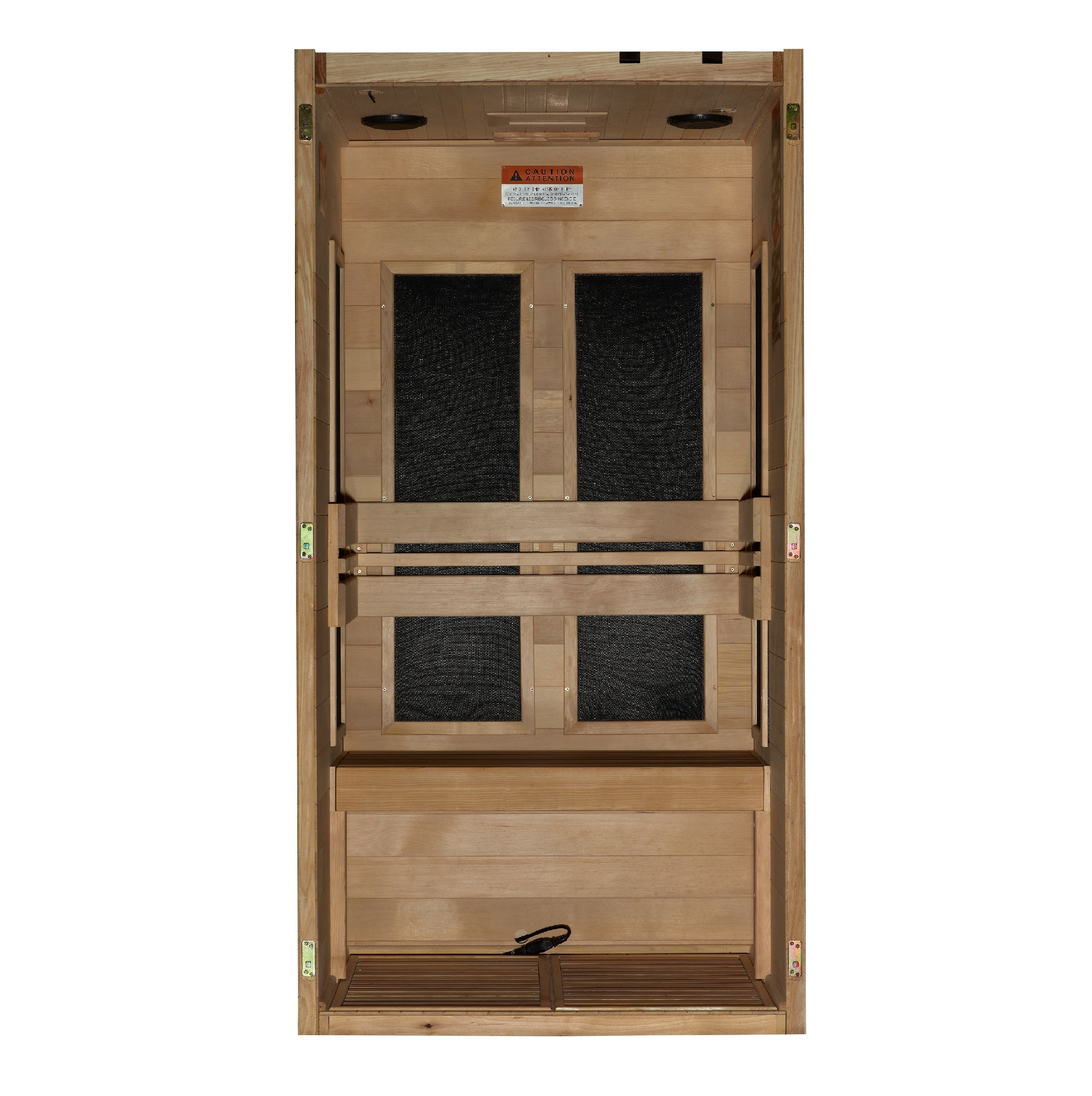 Maxxus S-Line 1-Person Low EMF FAR Infrared Sauna with Chromotherapy & Bluetooth Golden Designs Inc