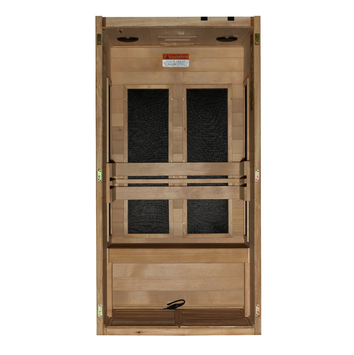 Dynamic Veneto 1-2 Person Ultra Low EMF FAR Infrared Sauna with Chromotherapy Golden Designs Inc (NA)
