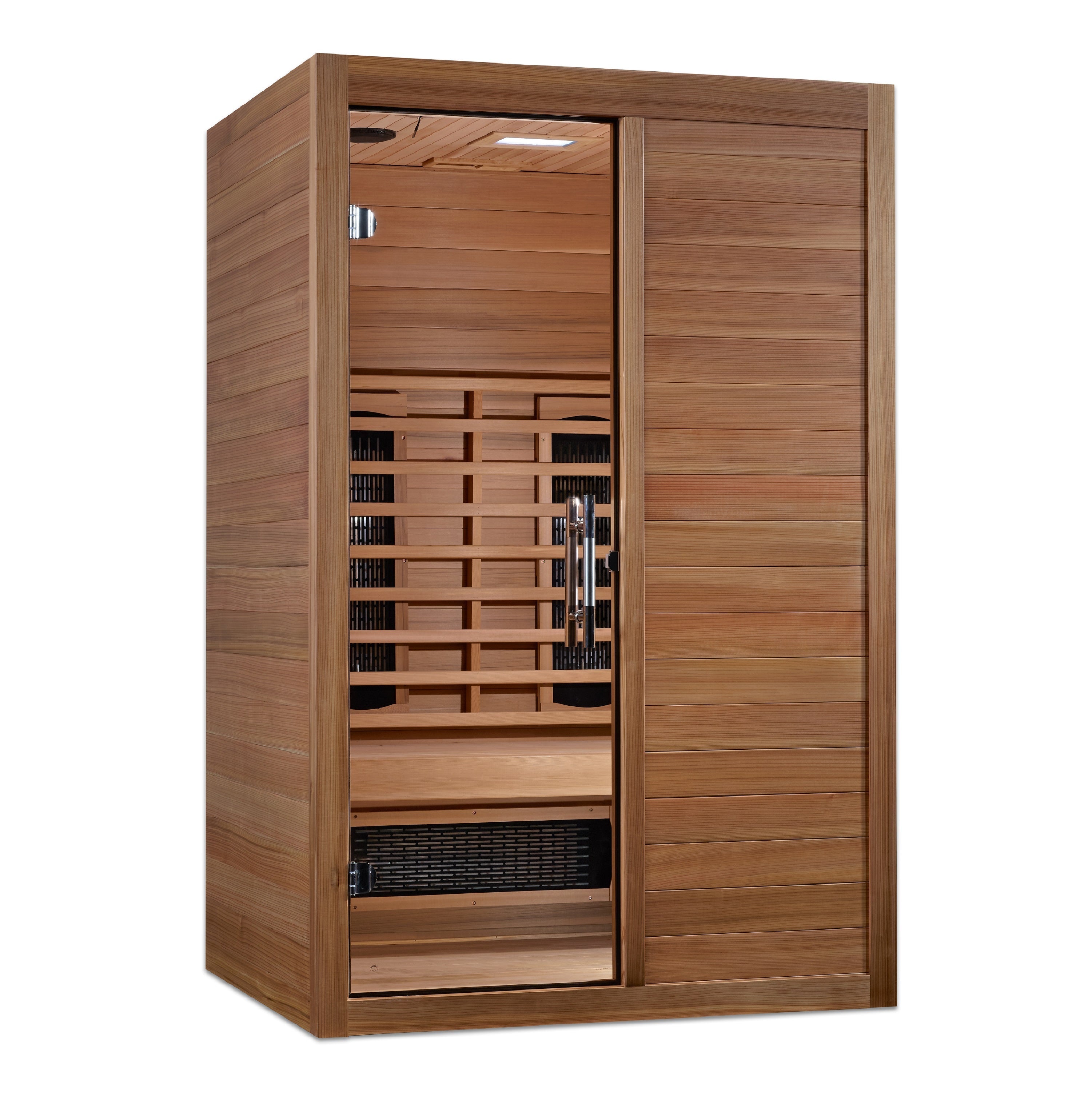 Maxxus S-Line 2-Person Full Spectrum Infrared Sauna with Chromotherapy & Bluetooth Golden Designs Inc