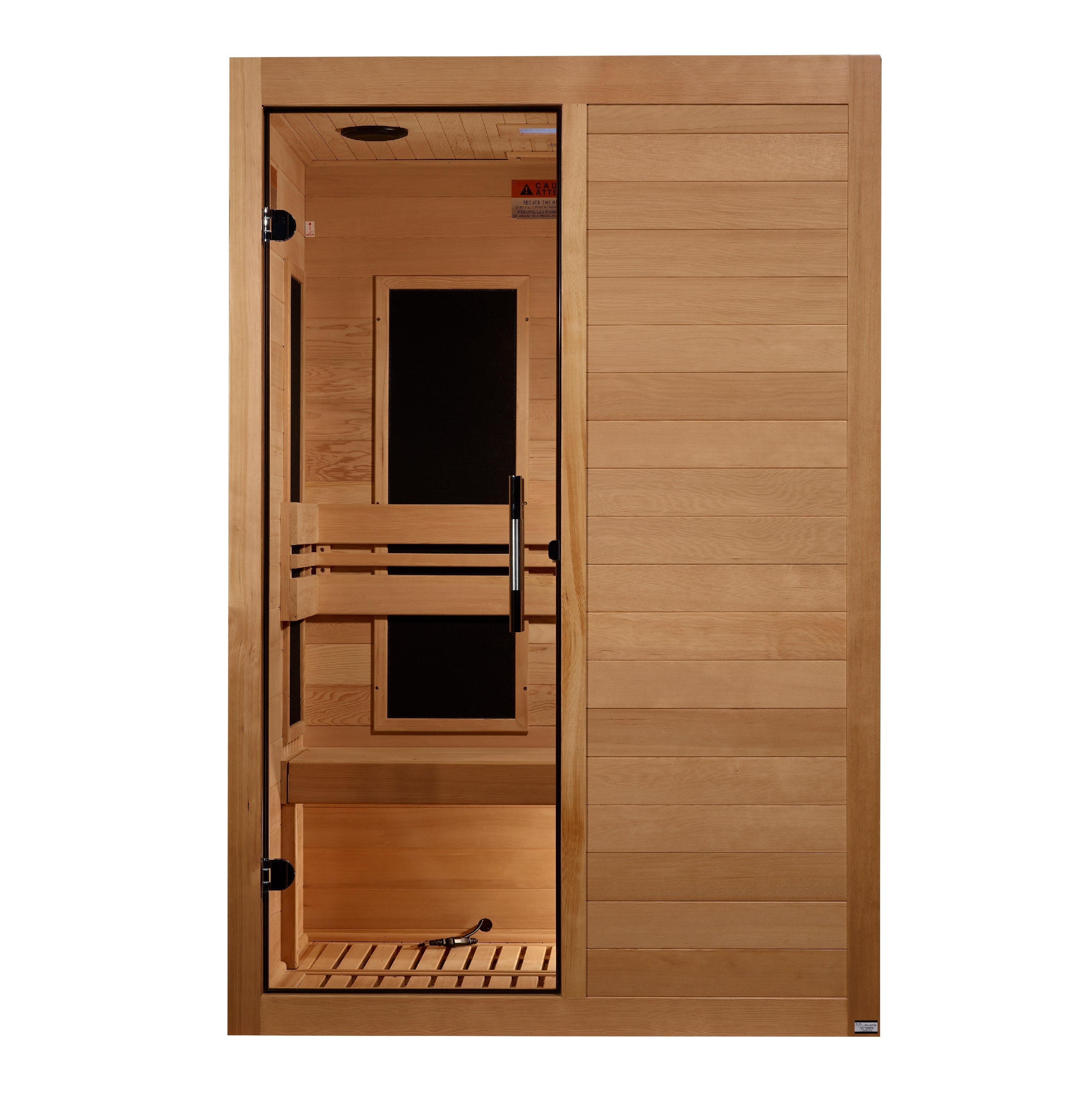 Dynamic Lucca 2 Person Ultra Low EMF FAR Infrared Hemlock Sauna Golden Designs Inc (NA)