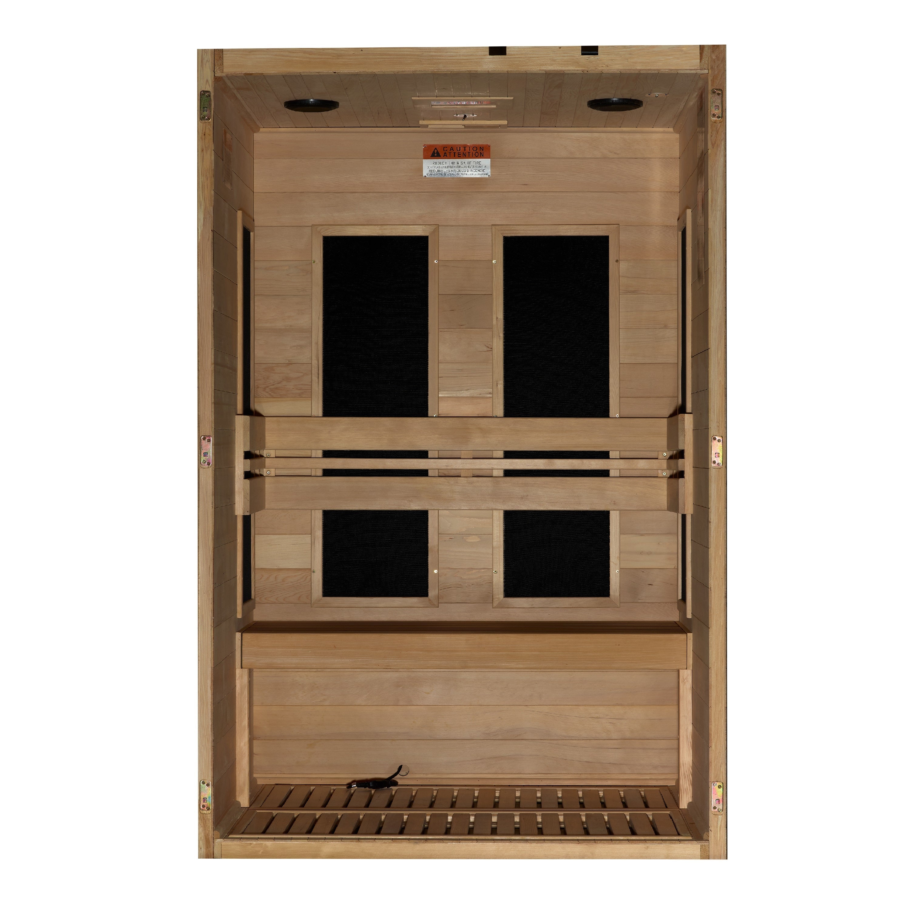 Dynamic Lucca 2 Person Ultra Low EMF FAR Infrared Hemlock Sauna Golden Designs Inc (NA)
