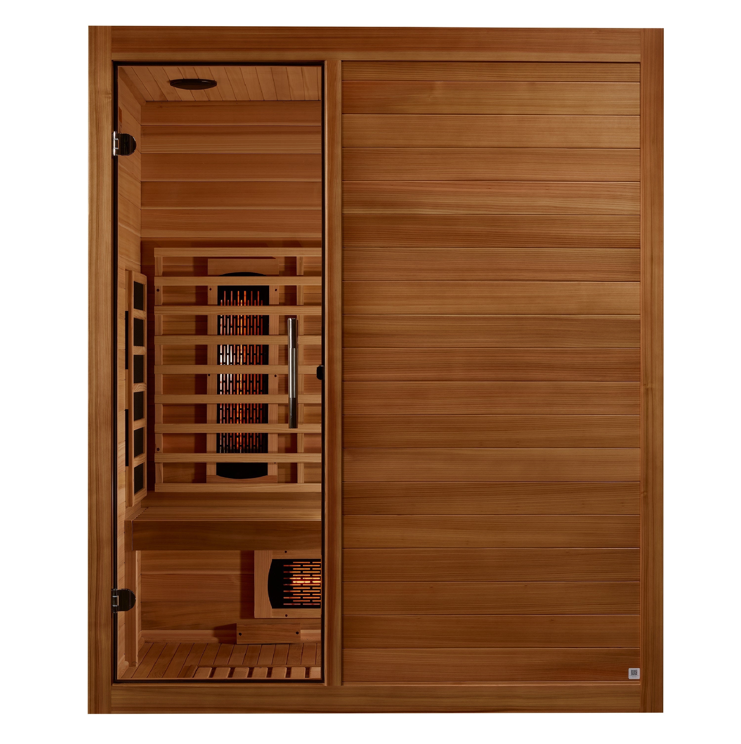 Maxxus S-Line 3-Person Full Spectrum Infrared Sauna, Low EMF Pacific Cedar Golden Designs Inc
