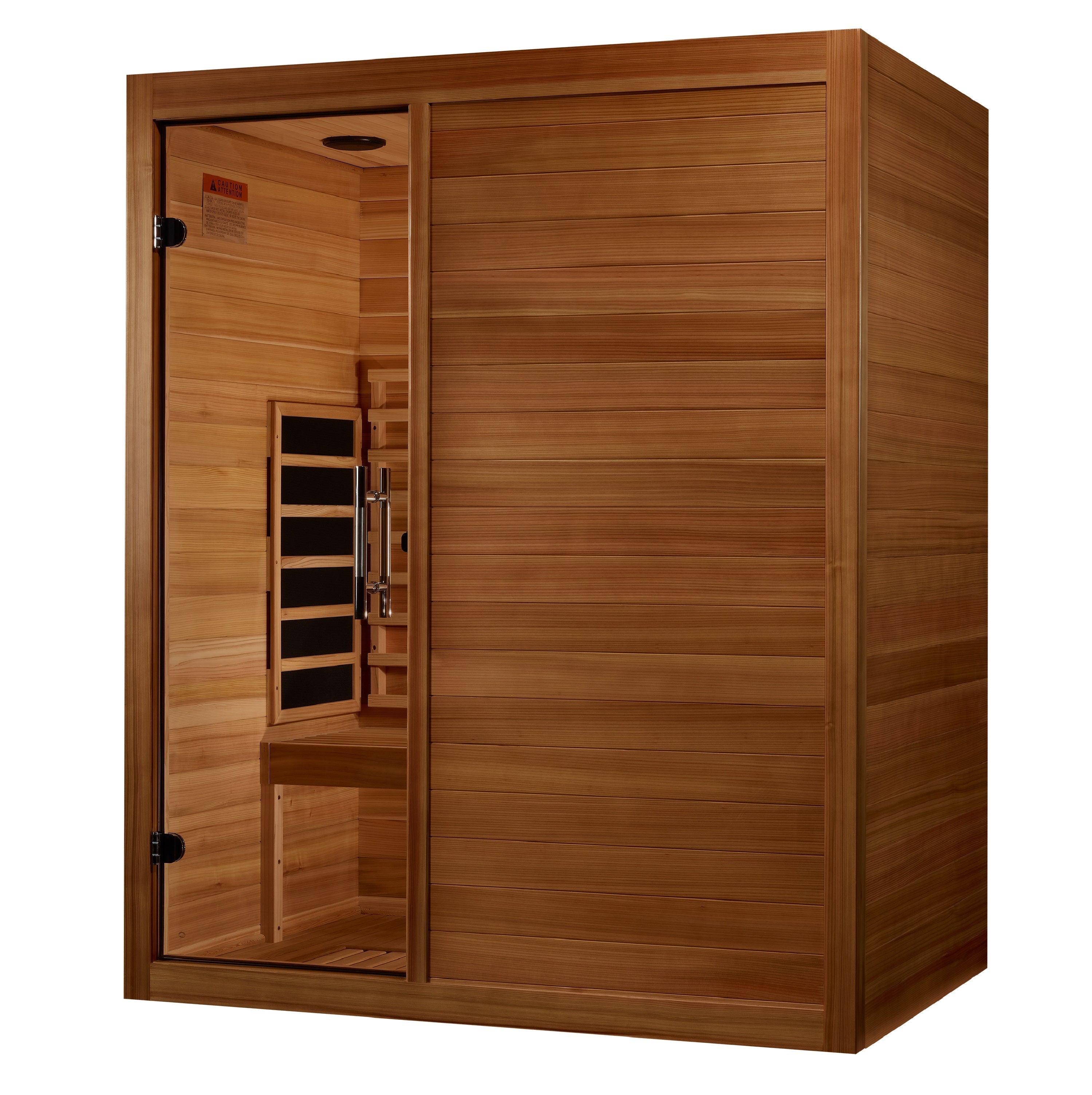 Maxxus S-Line 3-Person Full Spectrum Infrared Sauna, Low EMF Pacific Cedar Golden Designs Inc