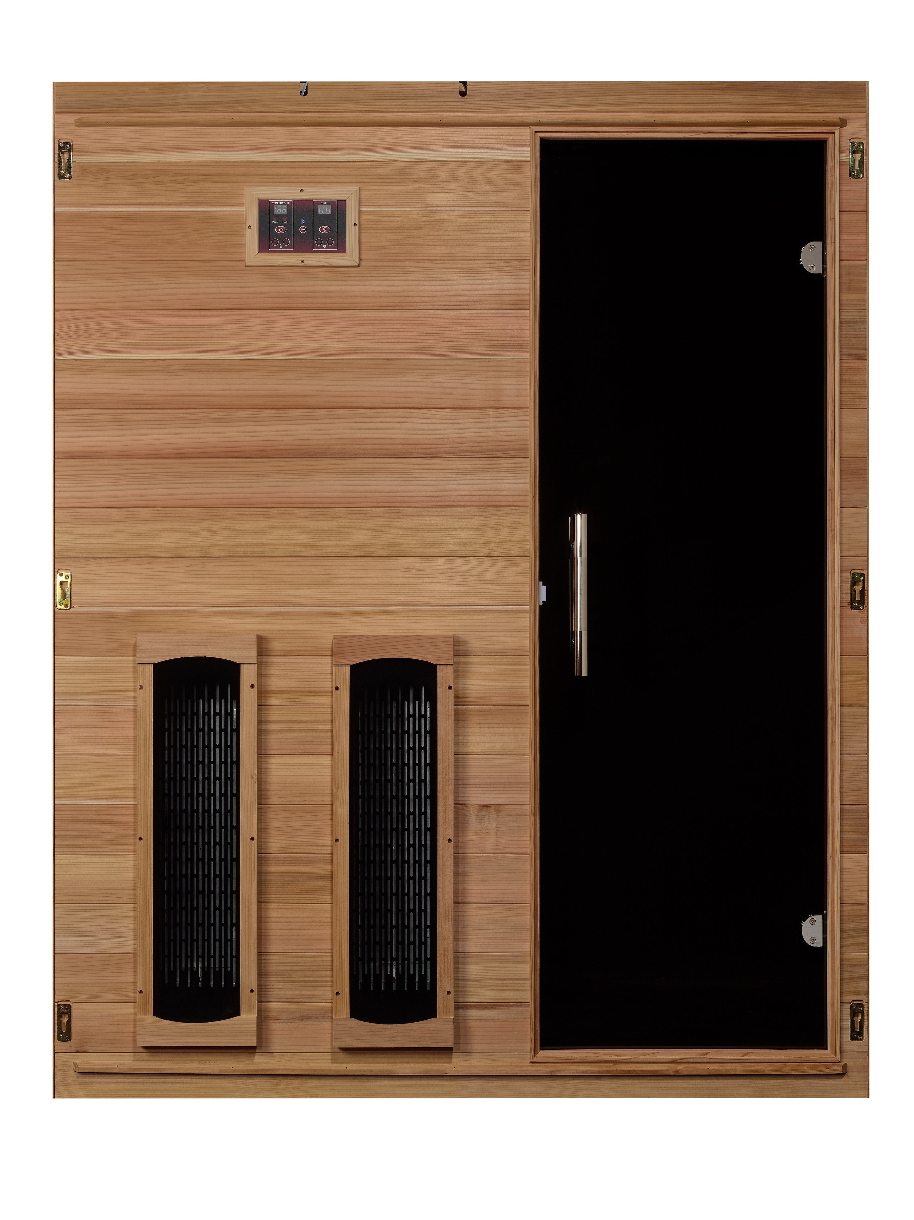 Maxxus S-Line 3-Person Full Spectrum Infrared Sauna, Low EMF Pacific Cedar Golden Designs Inc
