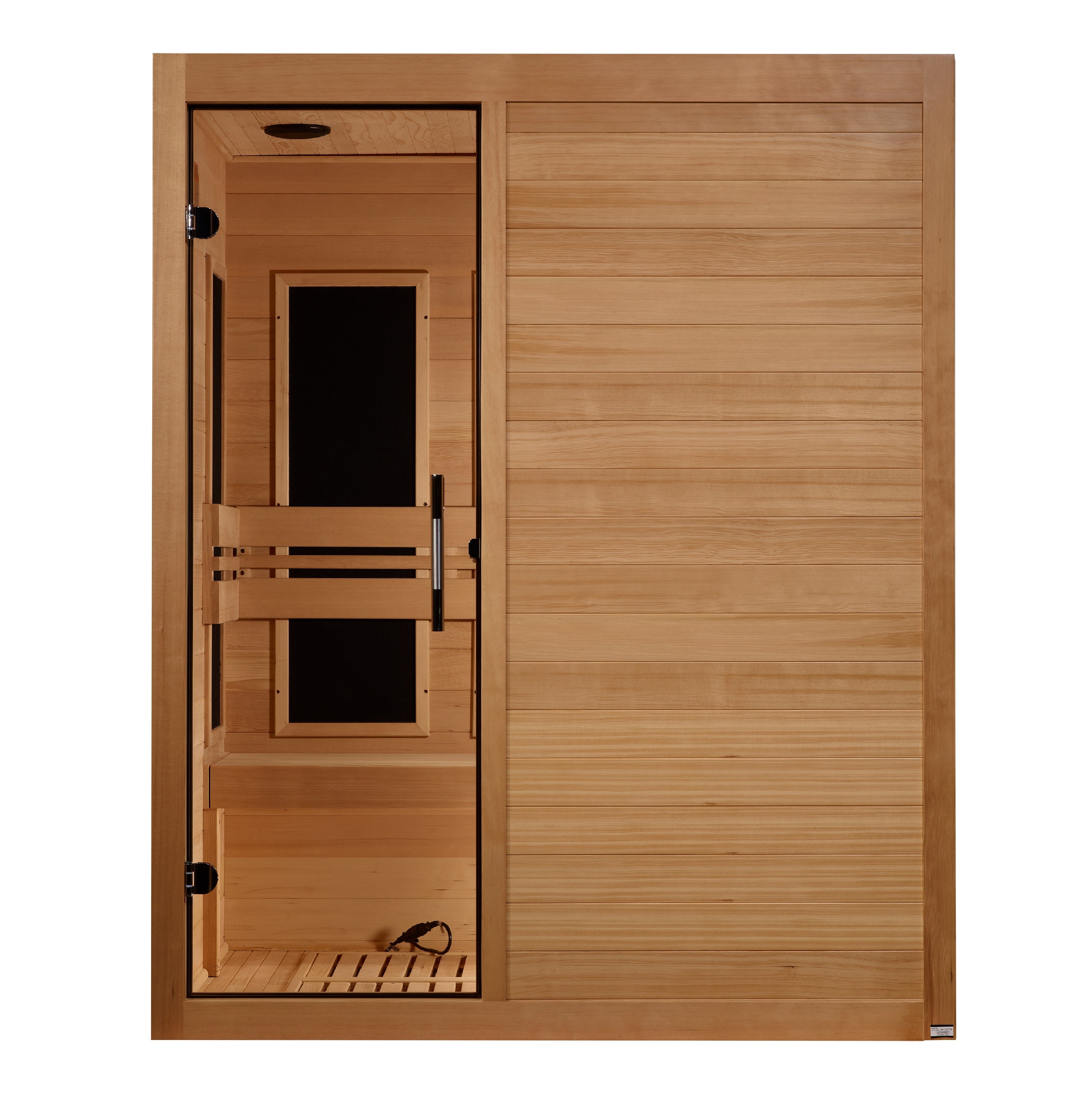 Maxxus S-Line 3-Person Low EMF FAR Infrared Sauna; Chromotherapy, Bluetooth, Hemlock Maxxus