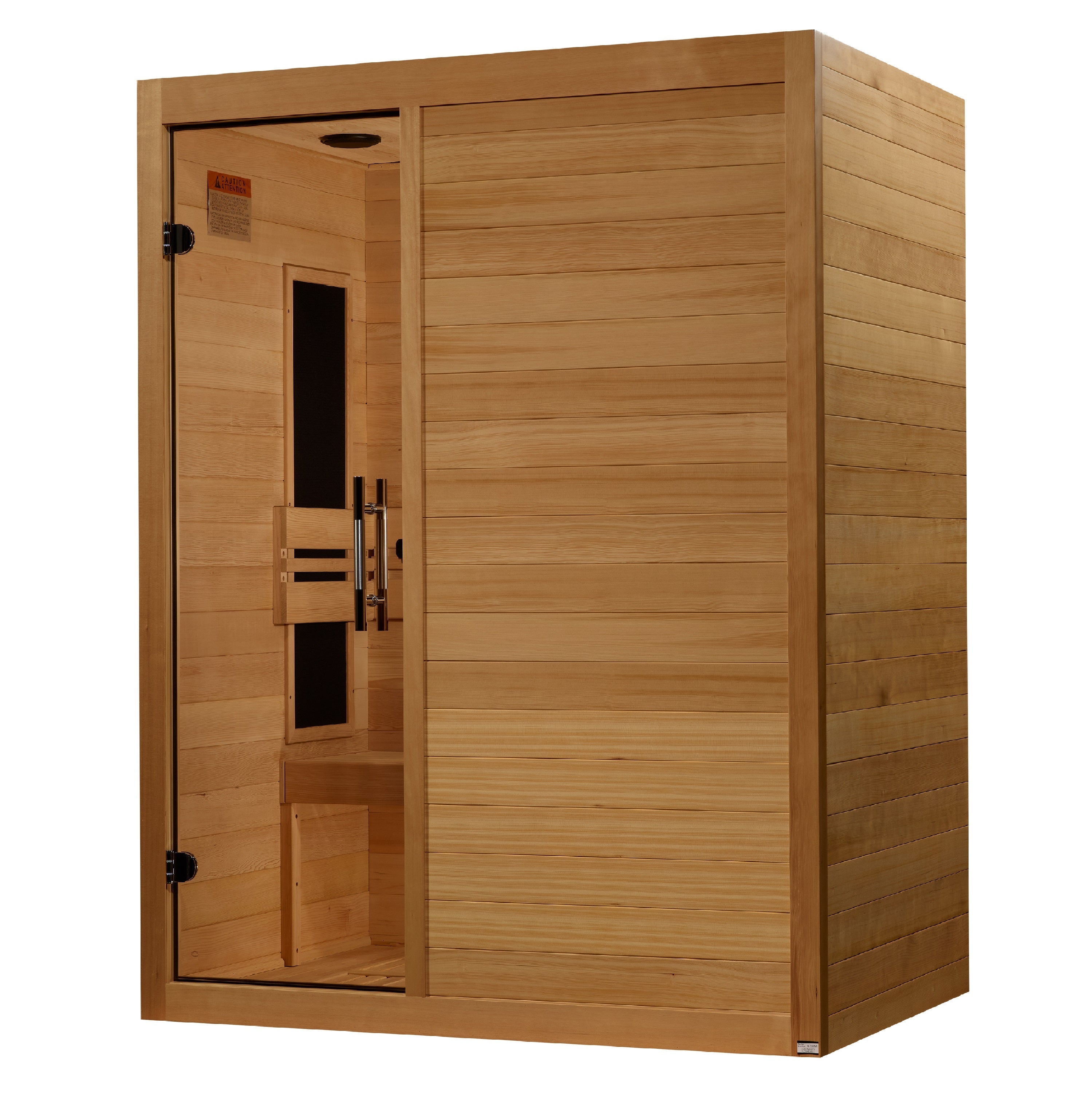 Maxxus S-Line 3-Person Low EMF FAR Infrared Sauna; Chromotherapy, Bluetooth, Hemlock Maxxus