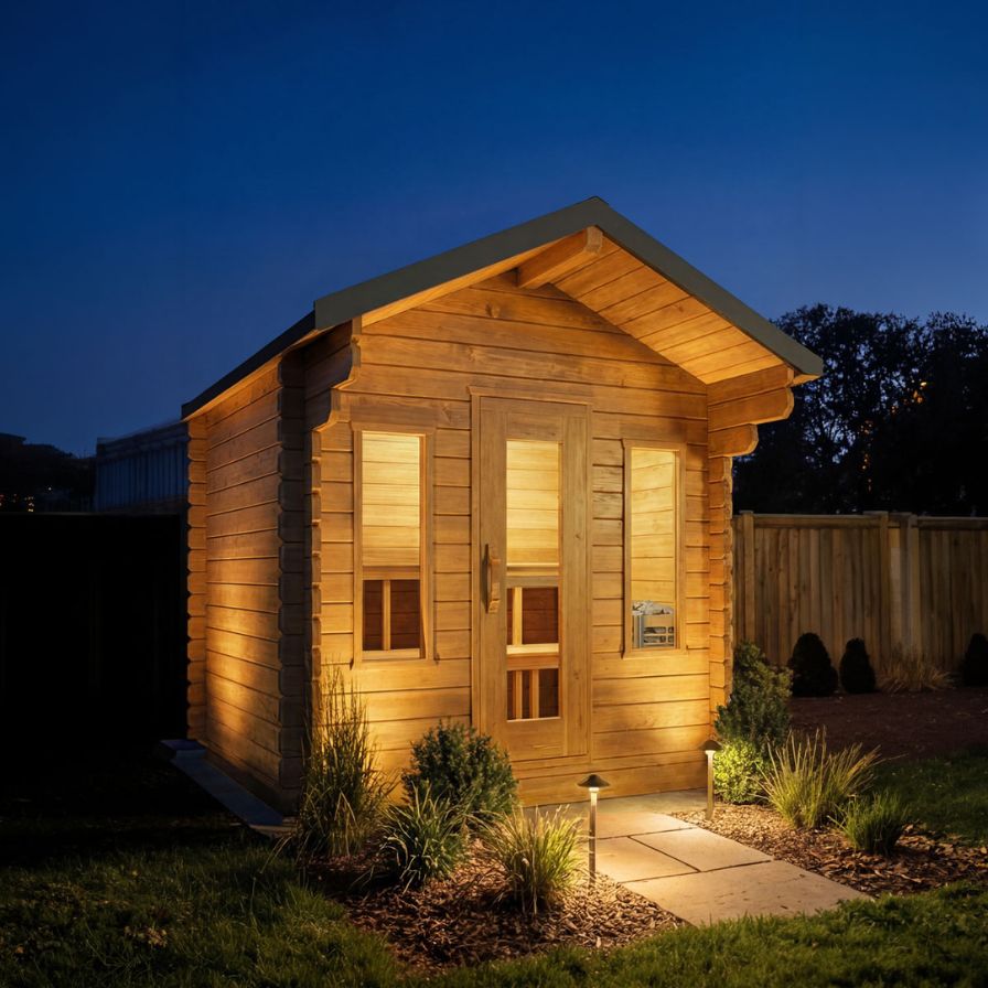 Dundalk Canadian Timber Palmer Cabin Sauna 6x8 Eastern White Cedar Dundalk