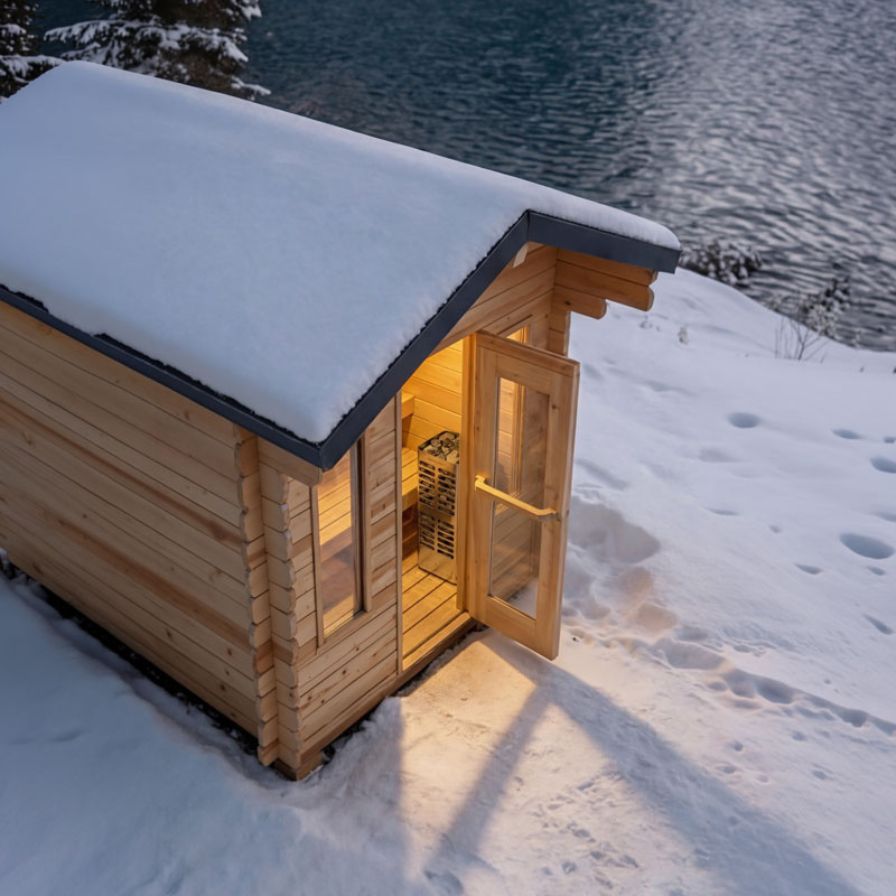 Dundalk Canadian Timber Palmer Cabin Sauna 6x8 Eastern White Cedar Dundalk