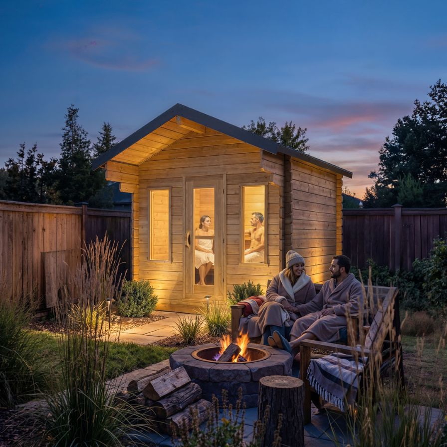 Dundalk Canadian Timber Palmer Cabin Sauna 6x8 Eastern White Cedar Dundalk