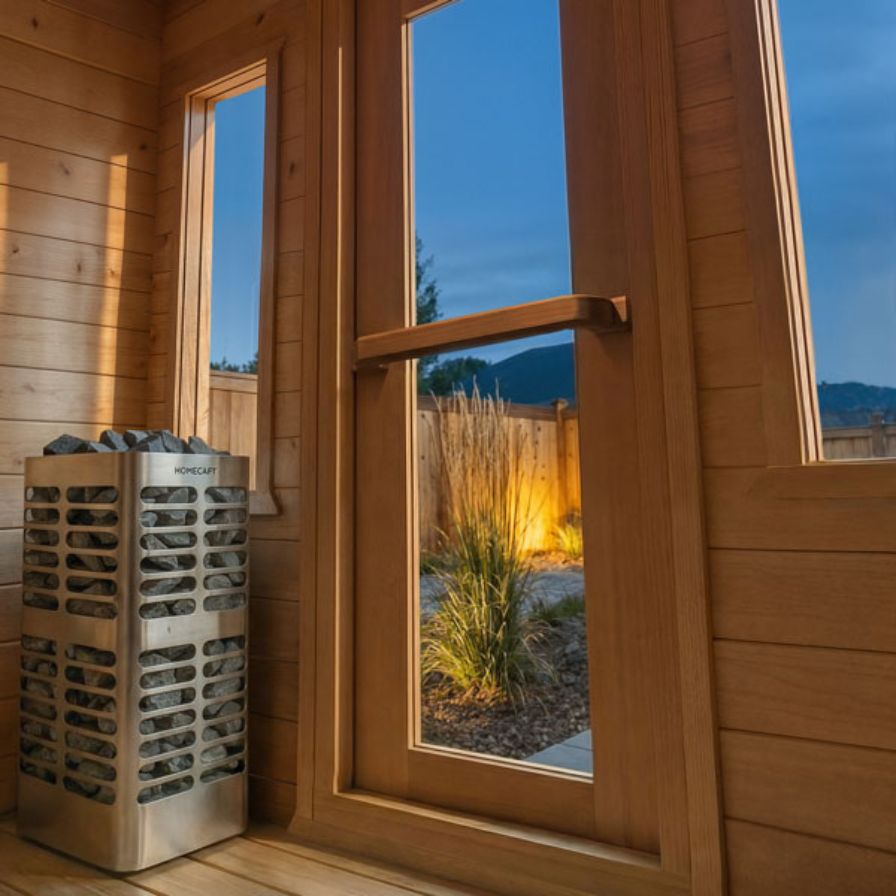 Dundalk Canadian Timber Palmer Cabin Sauna 6x8 Eastern White Cedar Dundalk