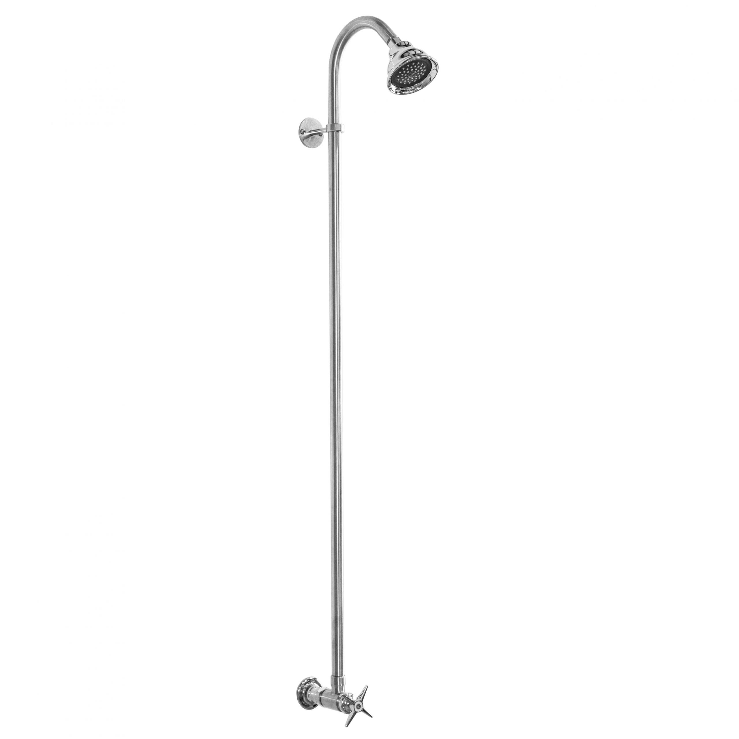 Outdoor Shower Co. WM-442-CHV Wall Mounted Cold Water Shower Outdoor Shower Co.