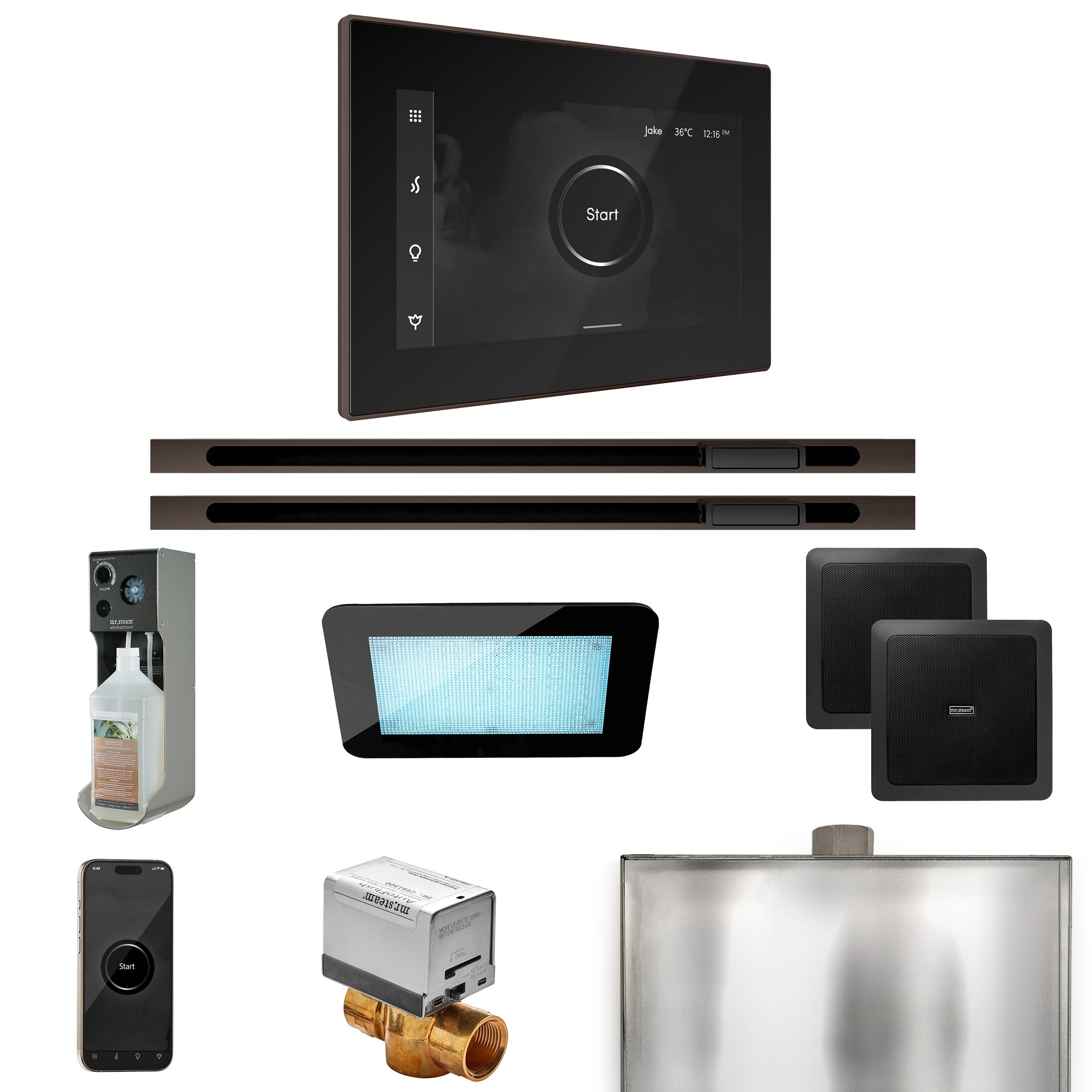 Mr. Steam XDream Max Steam Shower Control Package with iSteamX Control and Linear Steamhead Mr. Steam