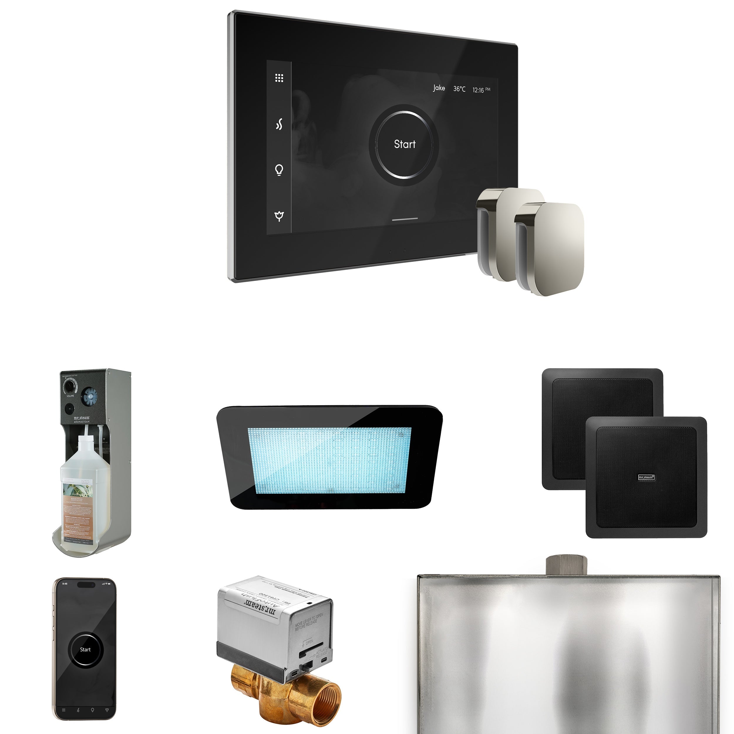 Mr. Steam XDream Max Steam Shower Control Package with iSteamX Control and Steamhead Mr. Steam