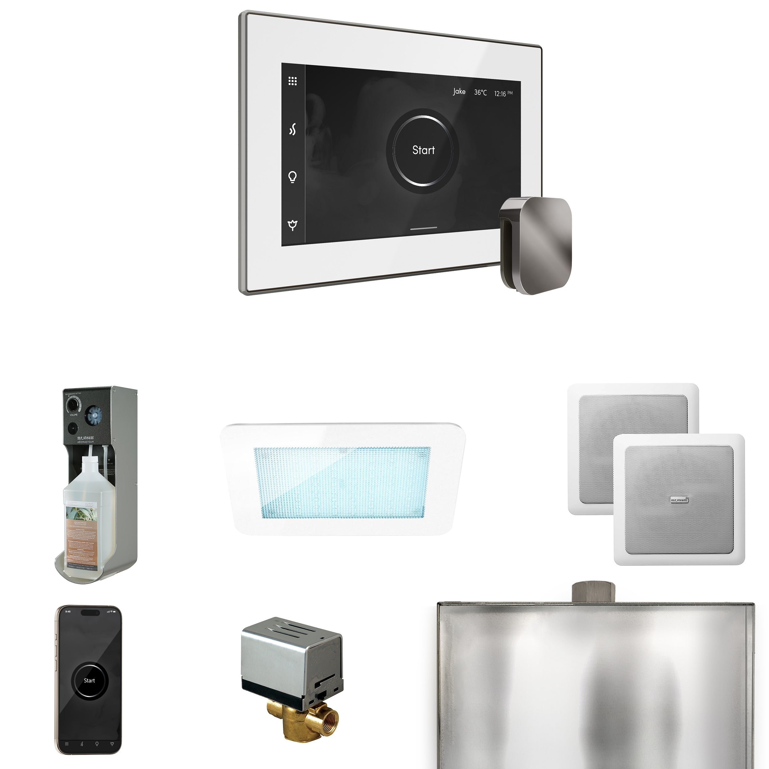 Mr. Steam XDream Steam Shower Control Package with iSteamX Control and Steamhead Mr. Steam