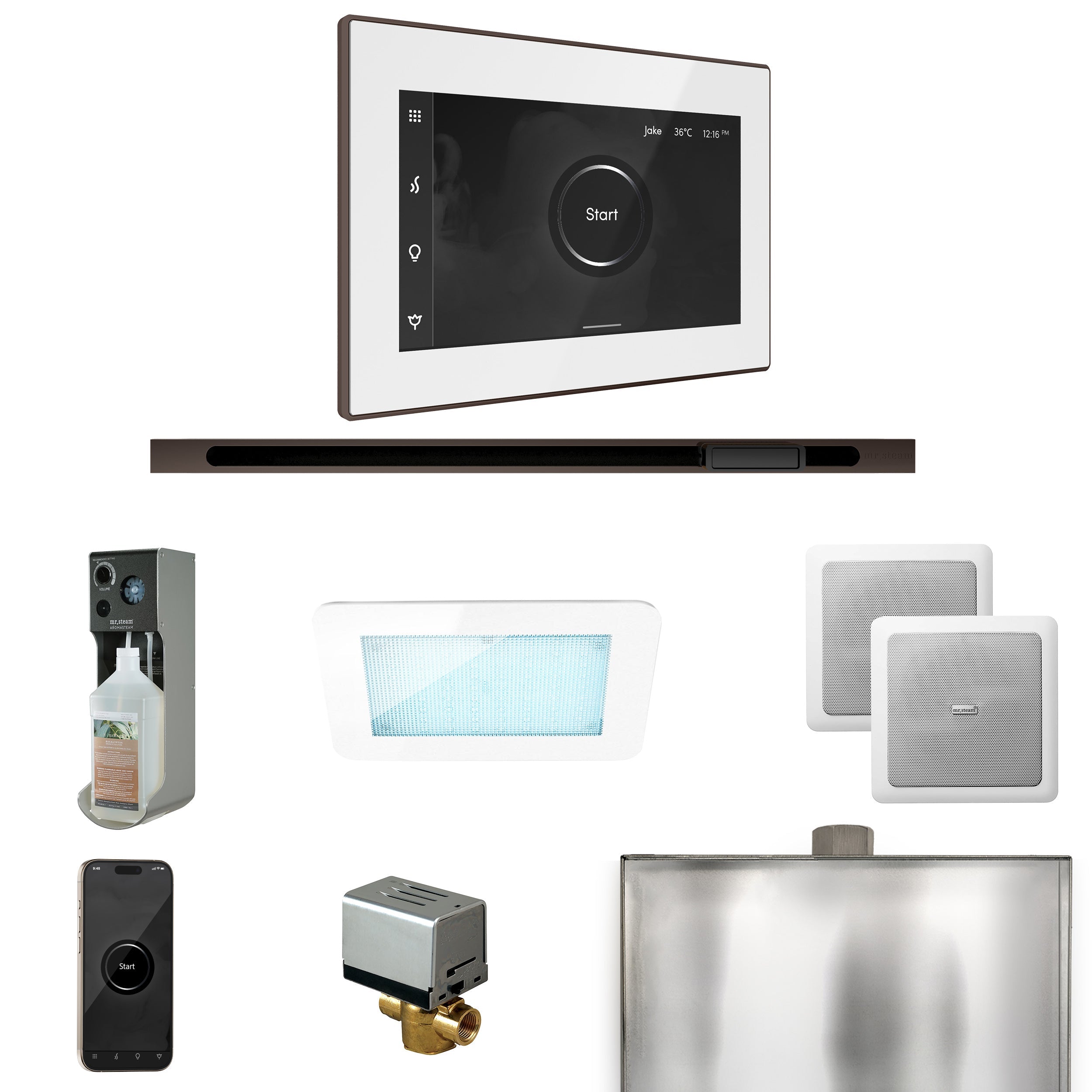 Mr. Steam XDream Steam Shower Control Package with iSteamX Control and Linear Steamhead Mr. Steam