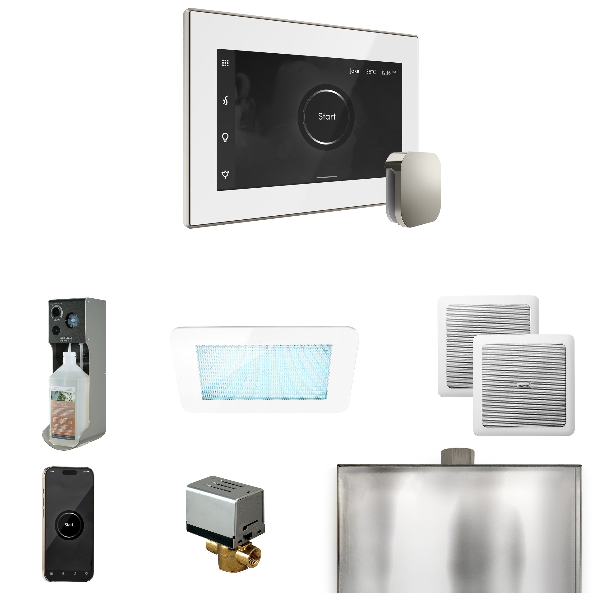 Mr. Steam XDream Steam Shower Control Package with iSteamX Control and Steamhead Mr. Steam