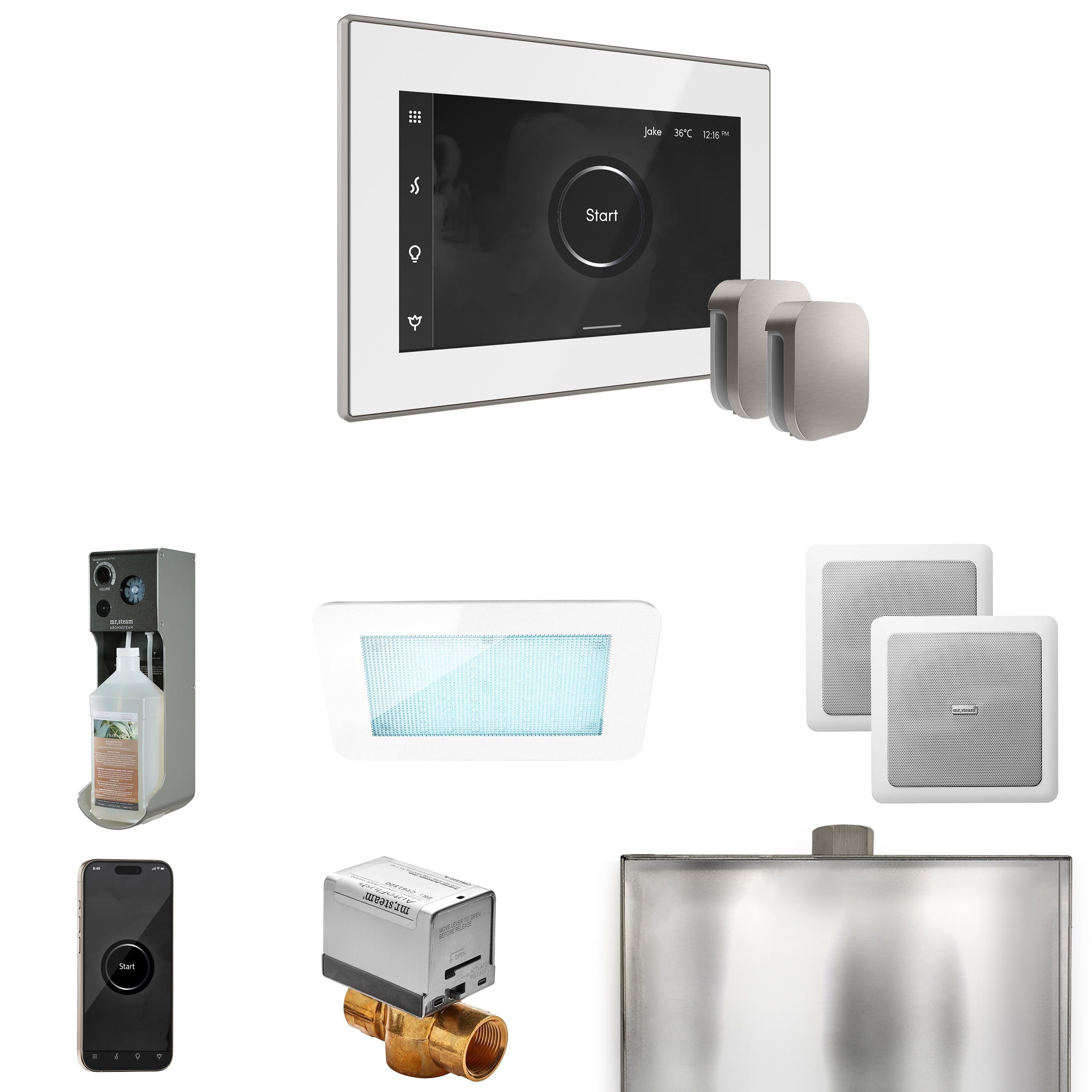 Mr. Steam XDream Max Steam Shower Control Package with iSteamX Control and Steamhead Mr. Steam