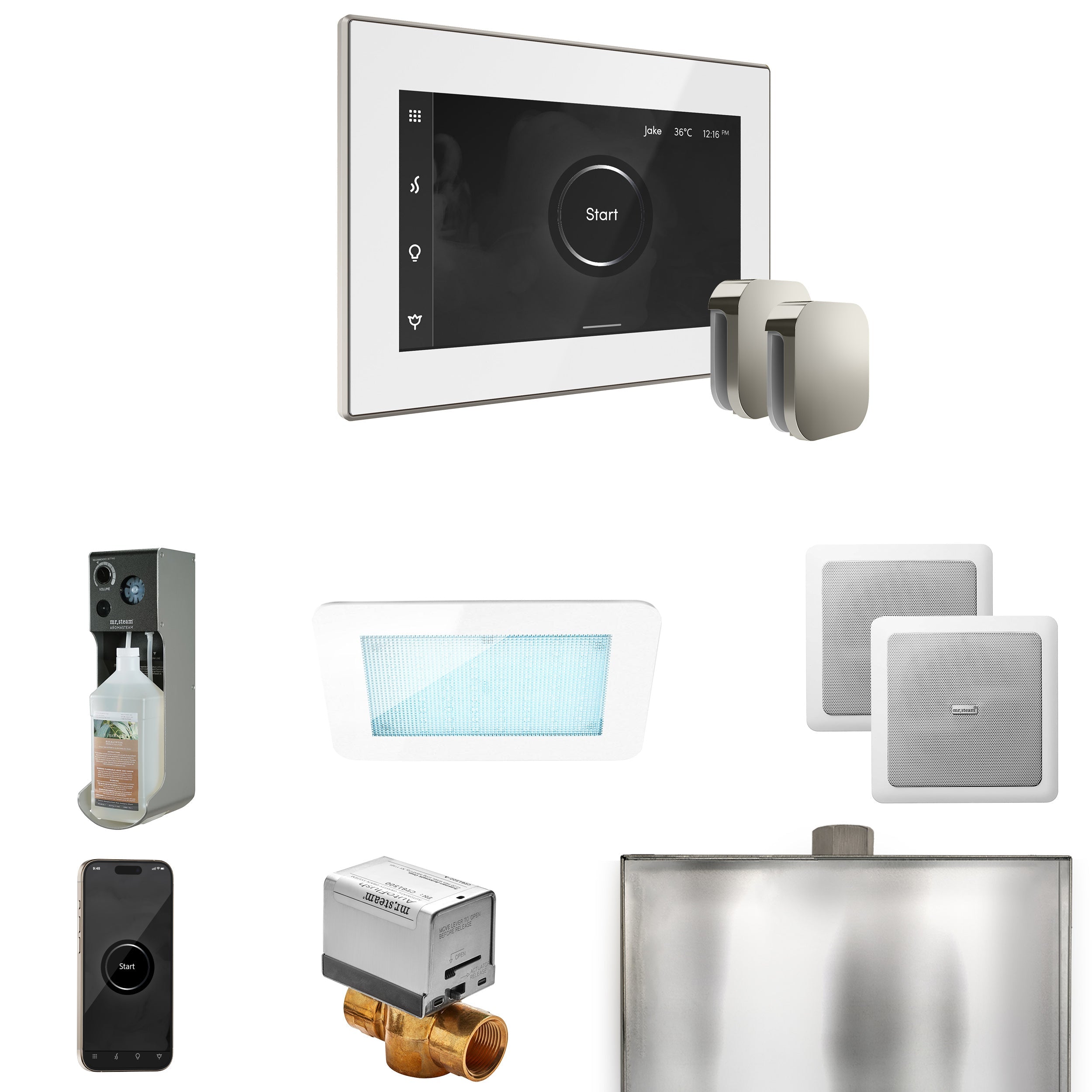 Mr. Steam XDream Max Steam Shower Control Package with iSteamX Control and Steamhead Mr. Steam