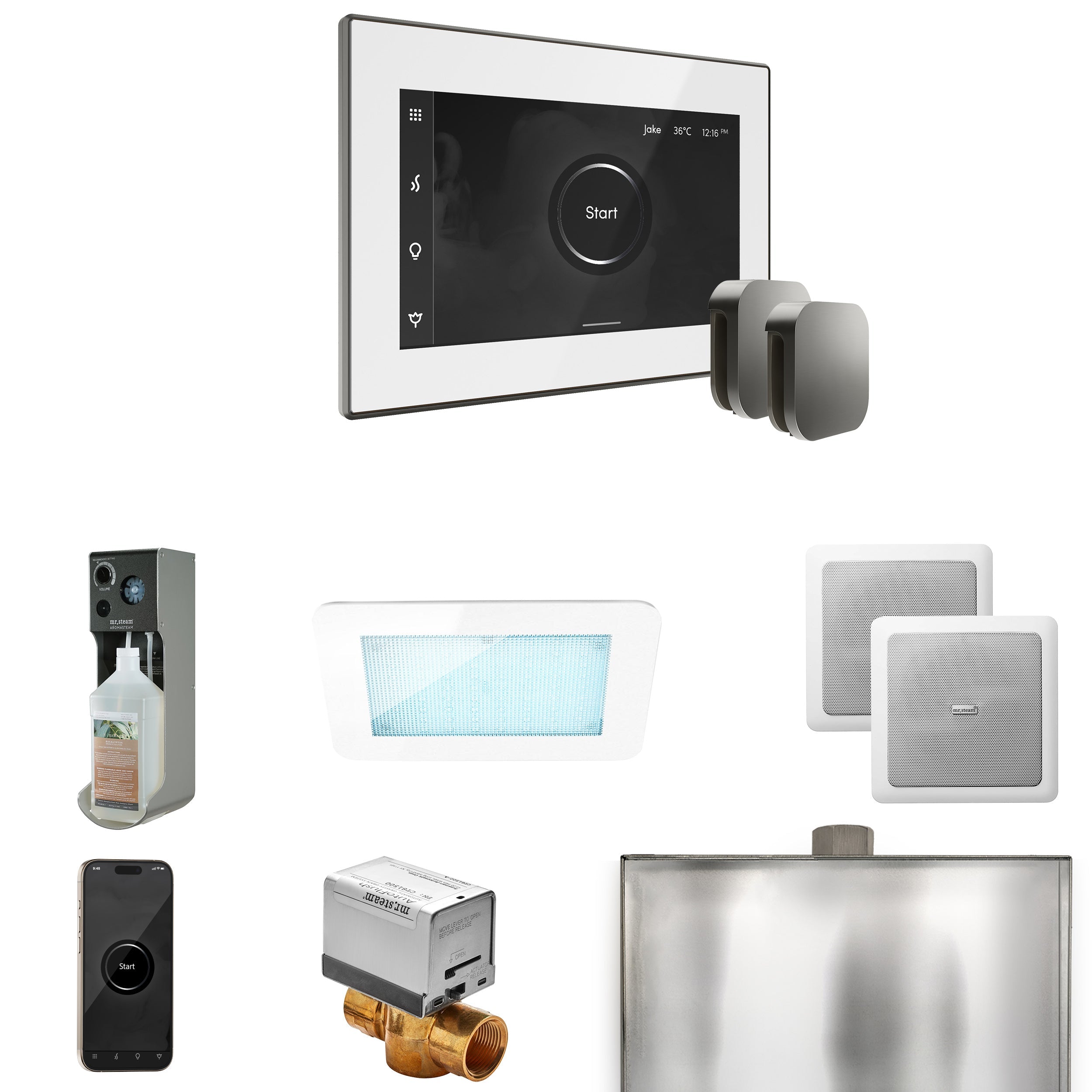 Mr. Steam XDream Max Steam Shower Control Package with iSteamX Control and Steamhead Mr. Steam