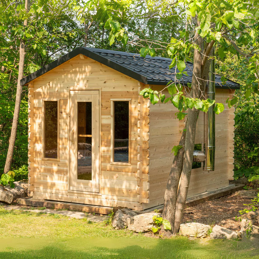 Dundalk Canadian Timber Georgian Cabin Outdoor Sauna For Backyard Relaxation Dundalk