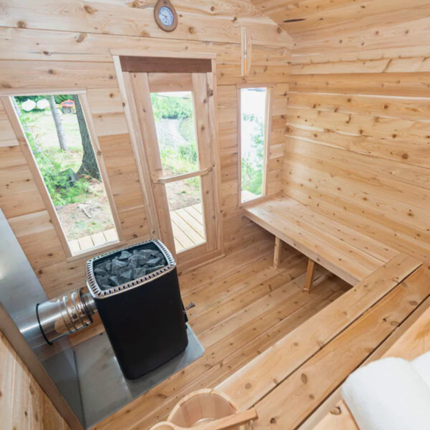 Dundalk Canadian Timber Georgian Cabin Outdoor Sauna For Backyard Relaxation Dundalk