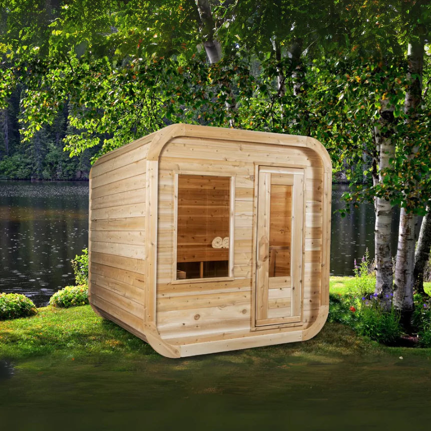 Dundalk Canadian Timber Luna Outdoor Sauna 2-3 Person Cedar Retreat Dundalk