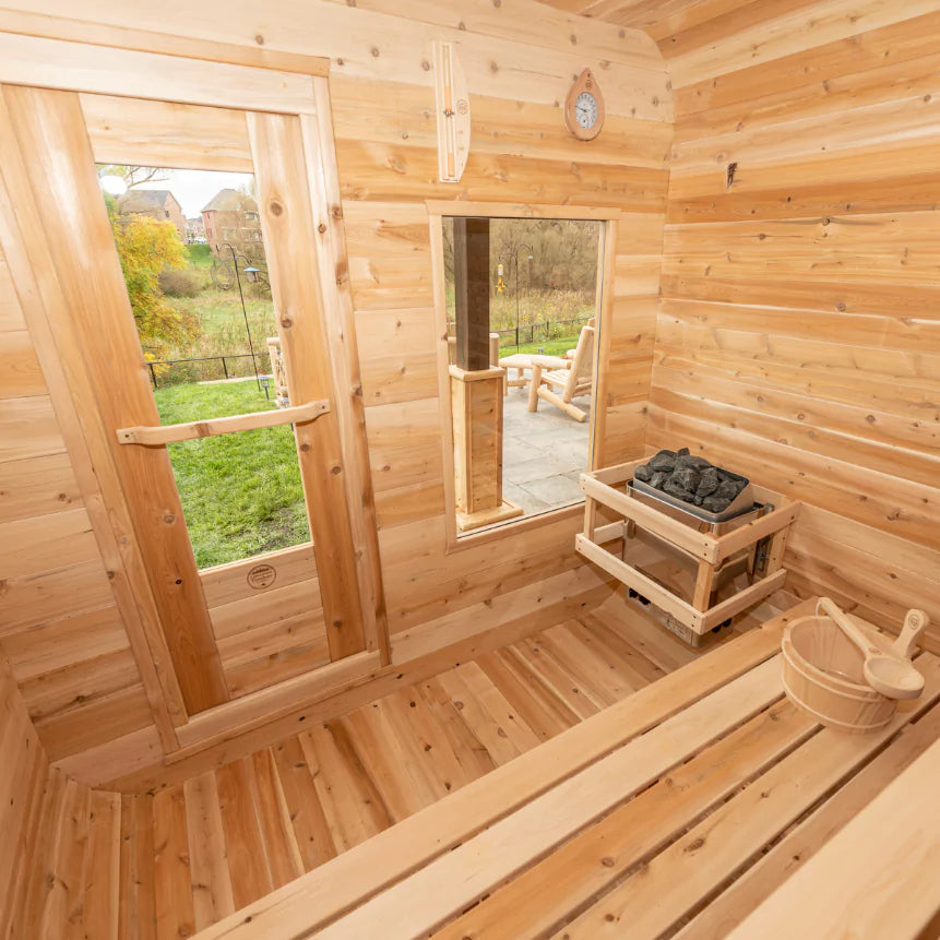 Dundalk Canadian Timber Luna Outdoor Sauna 2-3 Person Cedar Retreat Dundalk