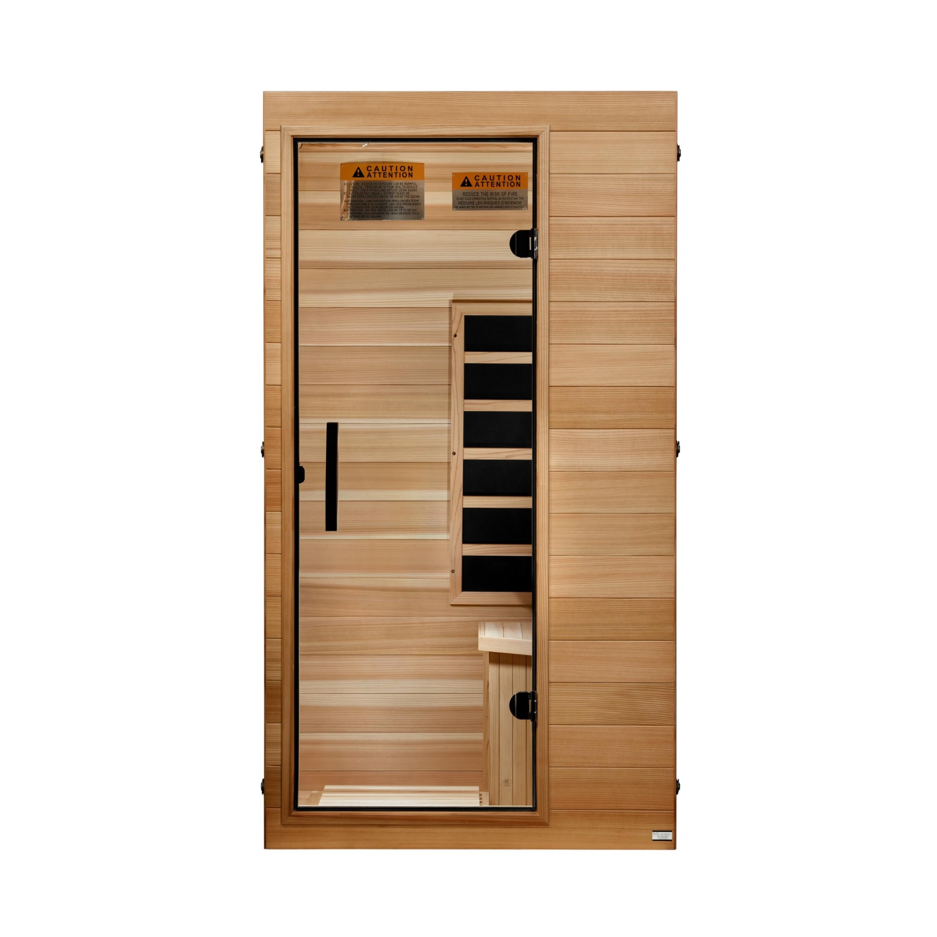 Dynamic Compact 1-Person Ultra Low EMF FAR Infrared Sauna with Chromotherapy Golden Designs Inc