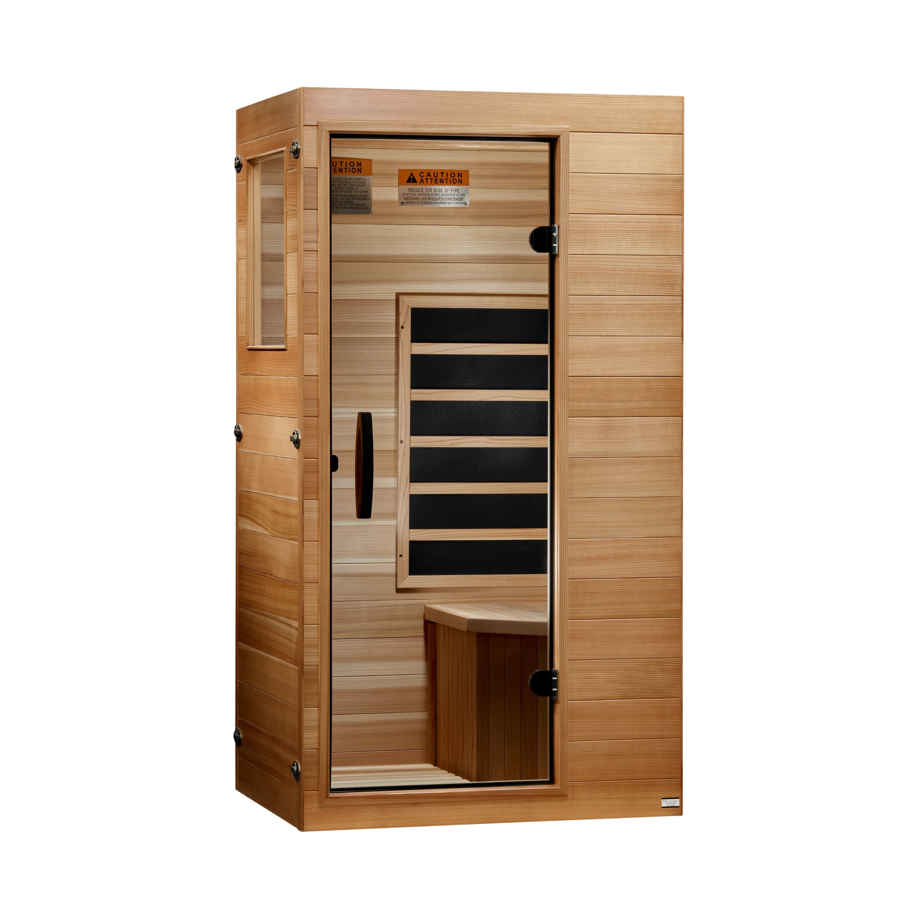 Dynamic Compact 1-Person Ultra Low EMF FAR Infrared Sauna with Chromotherapy Golden Designs Inc