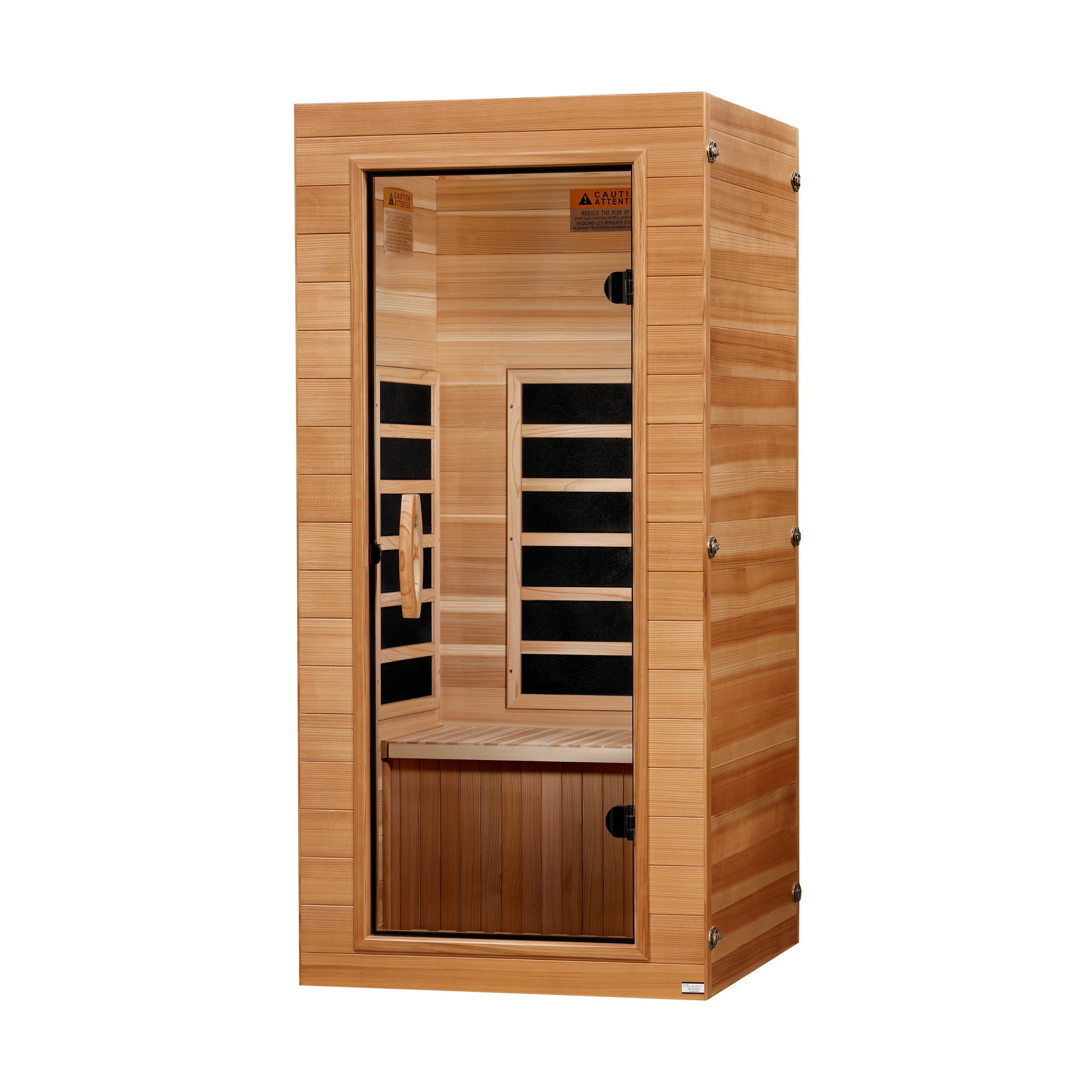 Dynamic 2026 Elite Compact 1-Person Ultra Low EMF FAR Infrared Sauna Golden Designs Inc