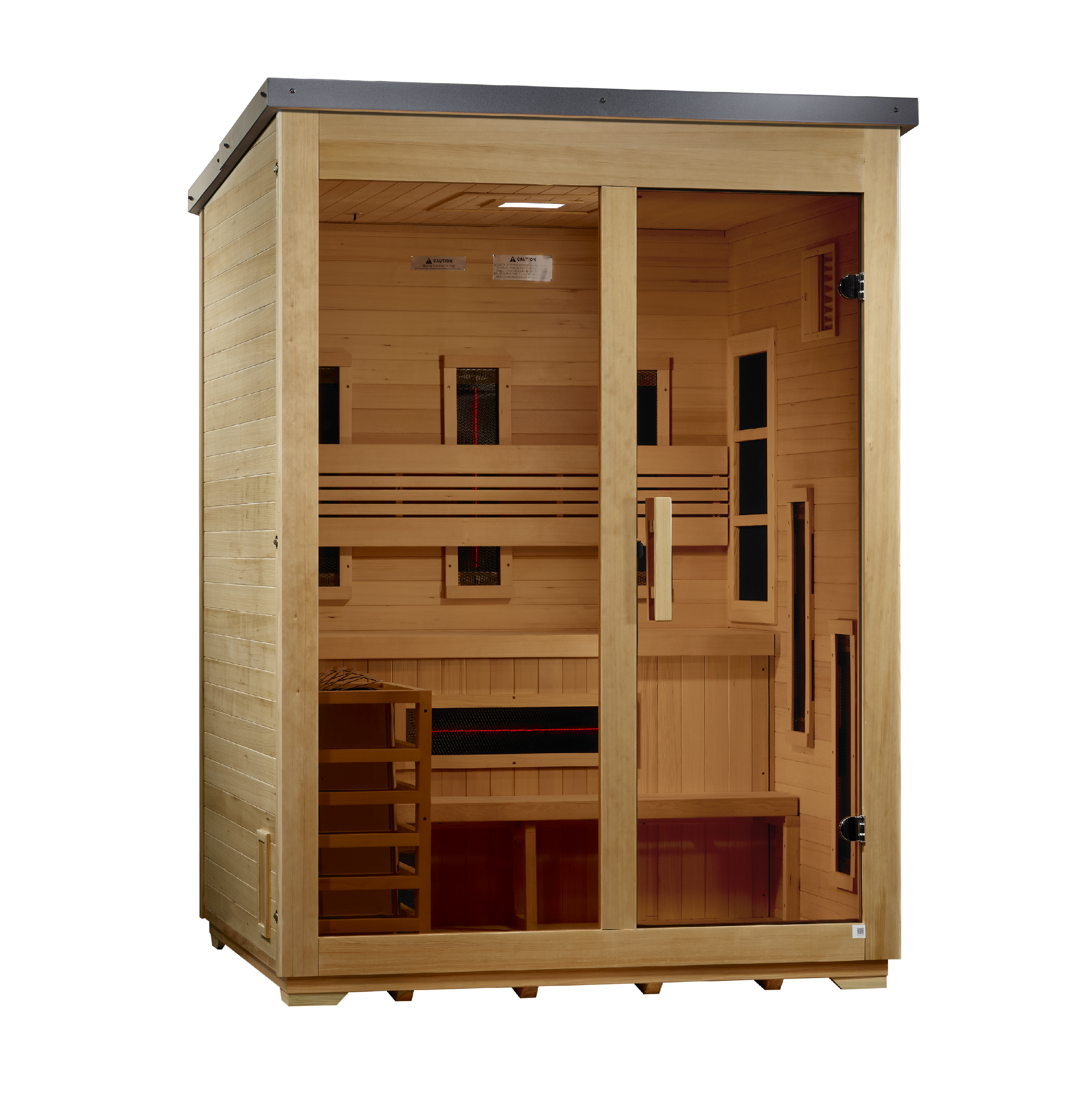 Golden Designs Carinthia 3 Person Hybrid Outdoor Sauna GDI-8023-01 Golden Designs