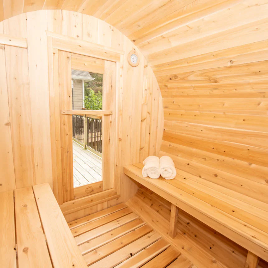 Dundalk Canadian Timber Harmony 6-Person Outdoor Barrel Sauna Dundalk