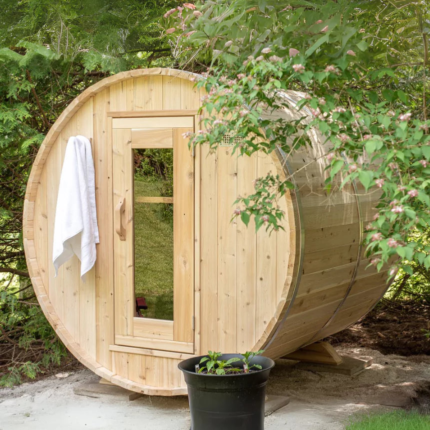 Dundalk Canadian Timber Harmony 6-Person Outdoor Barrel Sauna Dundalk