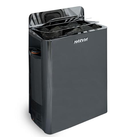 Harvia HSW6U1B The Wall Series, 6kW, Black Stainless Steel Sauna