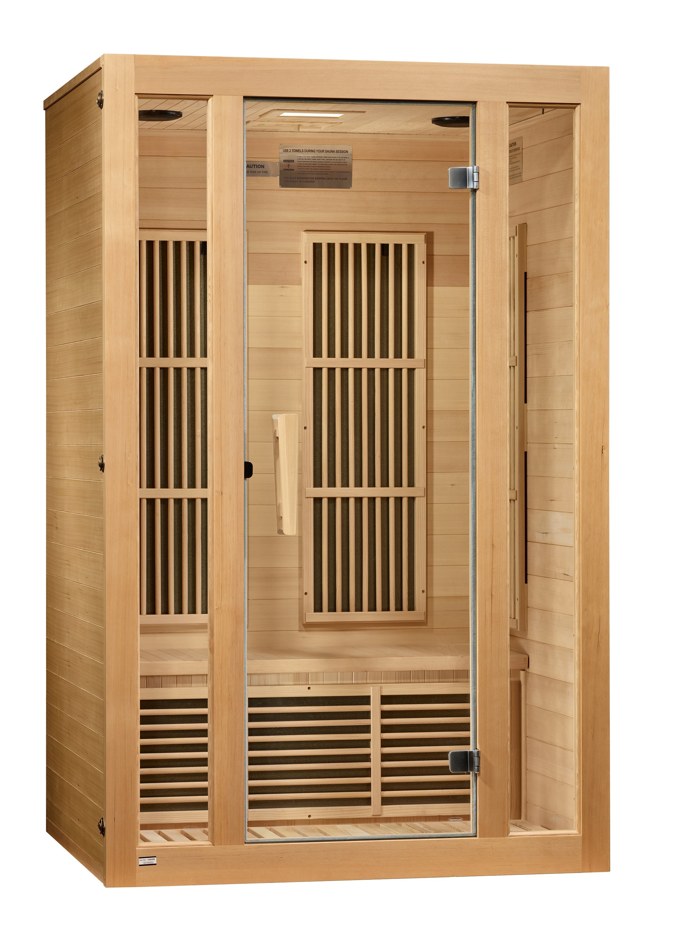 Maxxus Seattle 2 Person Near Zero EMF FAR Infrared Hemlock Sauna for Health Golden Designs Inc