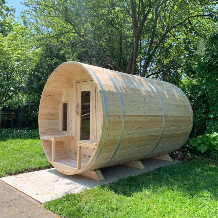 Dundalk Canadian Timber Tranquility Outdoor Hemlock Barrel Sauna Dundalk