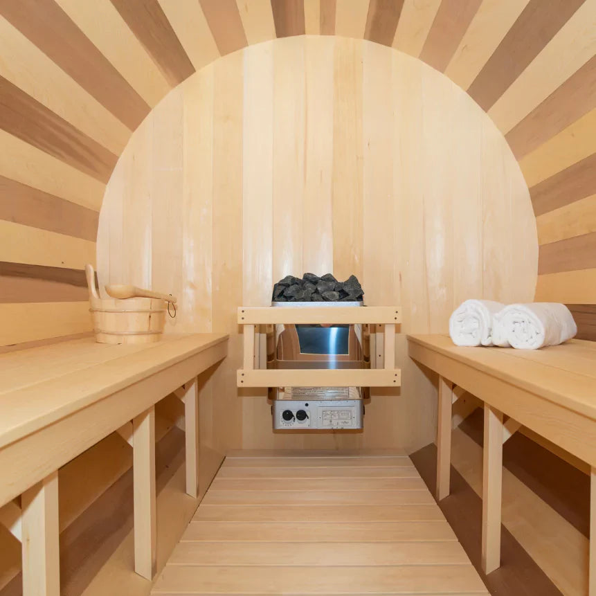 Dundalk Canadian Timber Tranquility Outdoor Hemlock Barrel Sauna Dundalk