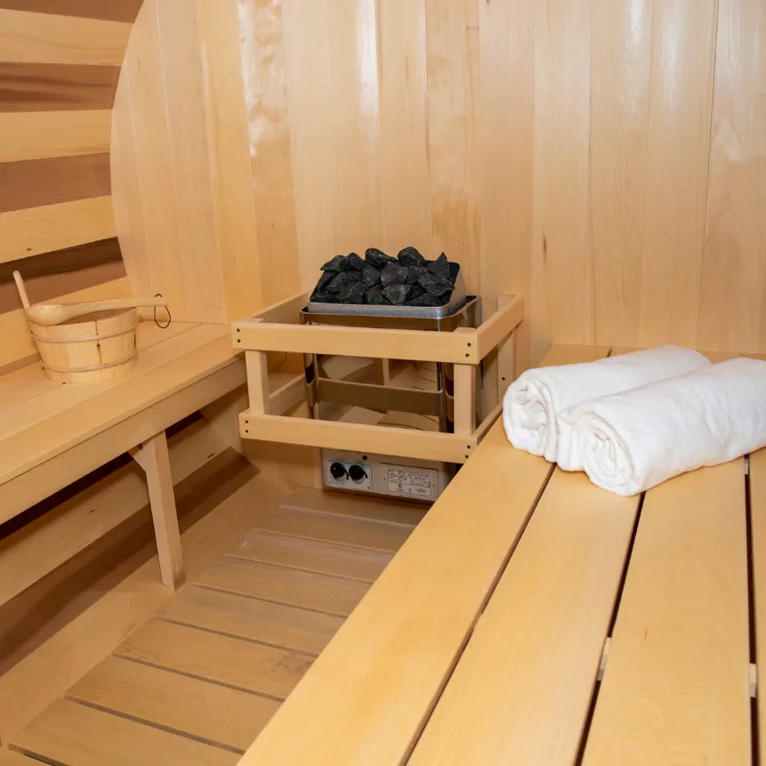 Dundalk Canadian Timber Tranquility Outdoor Hemlock Barrel Sauna Dundalk