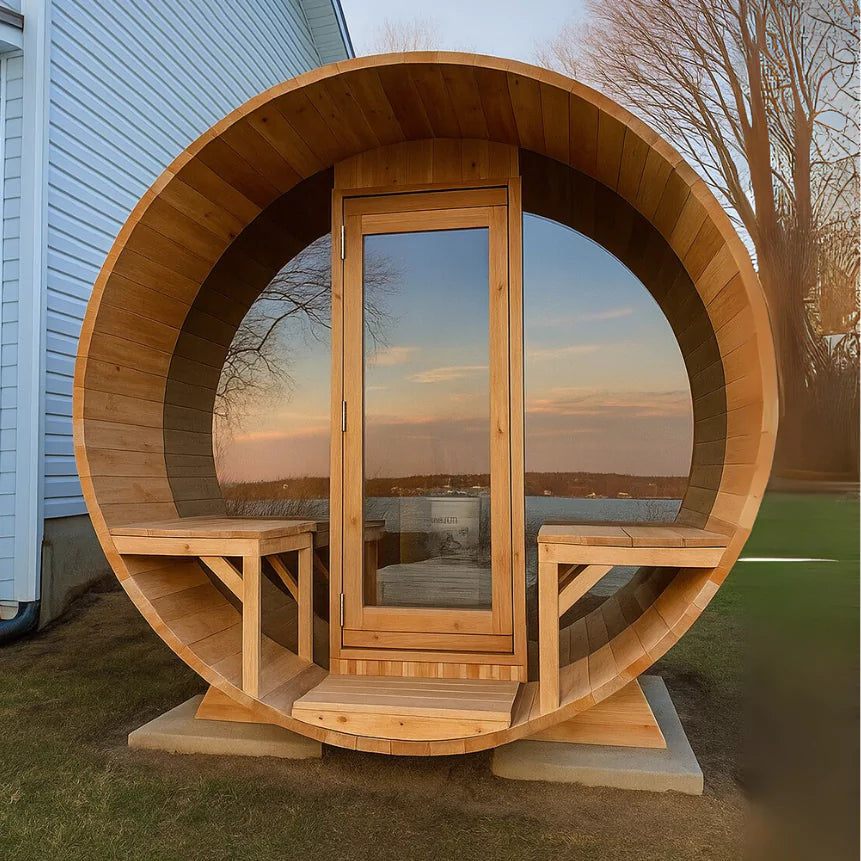 Canadian Timber Tranquility MP Barrel Sauna Outdoor Cedar Retreat Dundalk