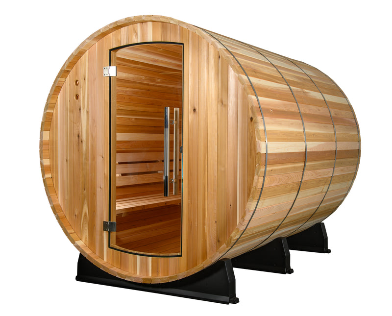 ThermaSol Lepo 6-Person Outdoor Barrel Sauna - ArtofSteamCo