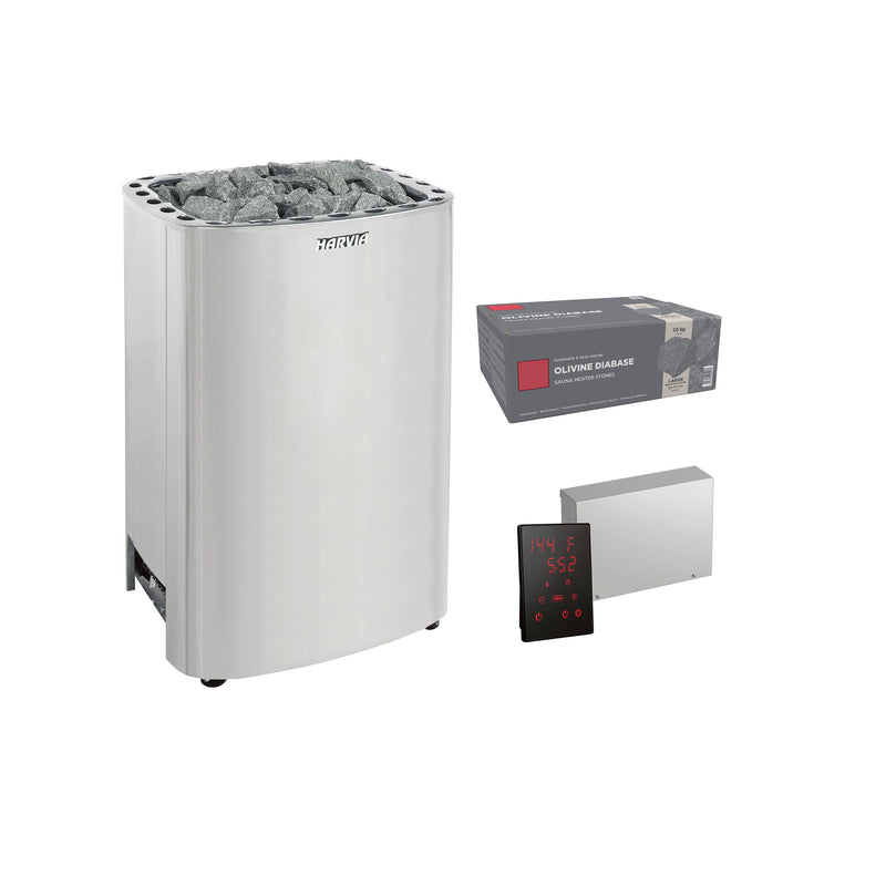 ThermaSol Ultimate Sauna Club Heater Kit 10kW - Digital Control & WiFi App (4 Boxes Stones - Ship Separately) ThermaSol