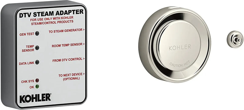 Kohler 5548-K1-SN DTV+ Steam Adapter Kit, SINGLE, Polished Nickel Finish Kohler