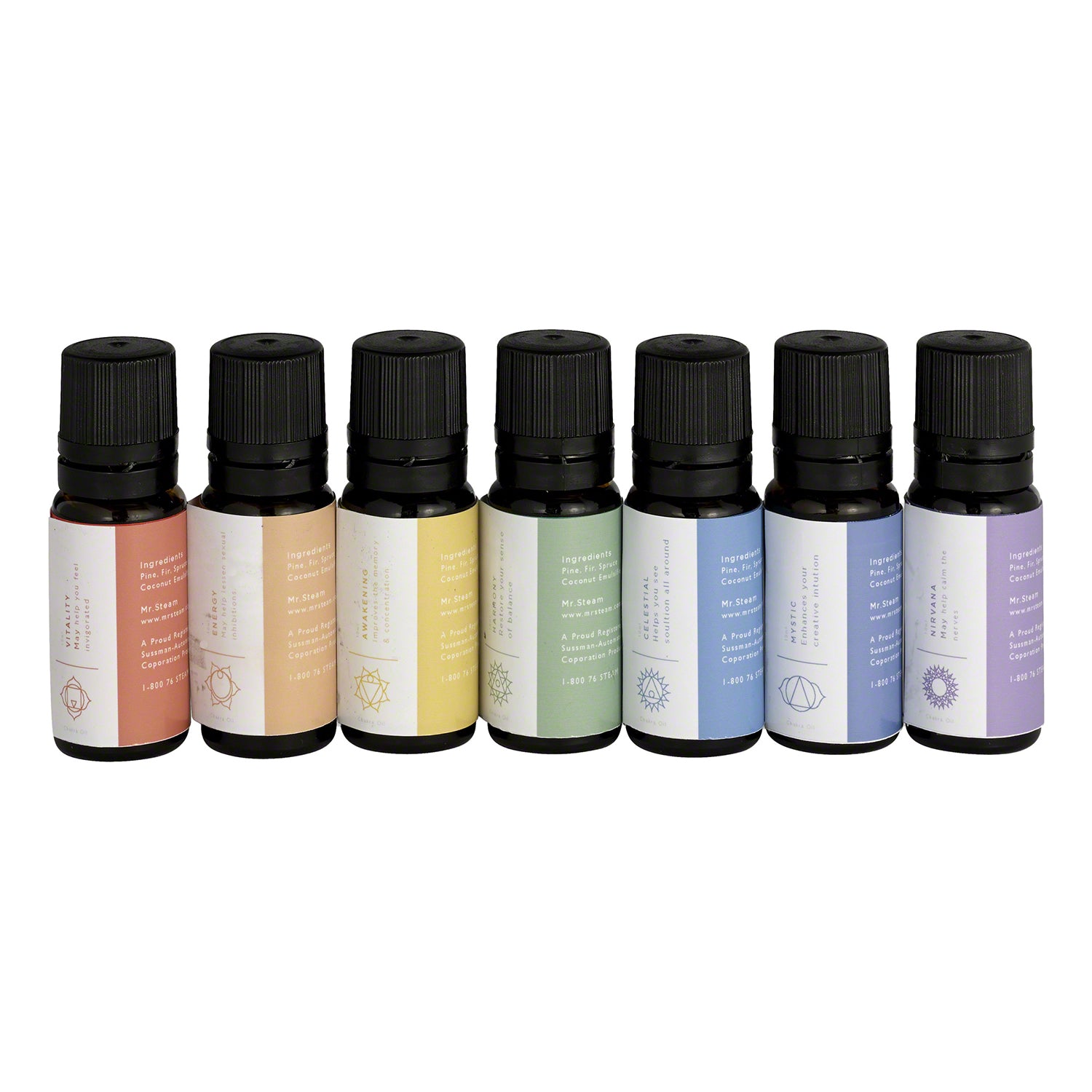 Mr. Steam MS CHAKRA7 Chakra Oils 7 Pack 10mL Mr. Steam