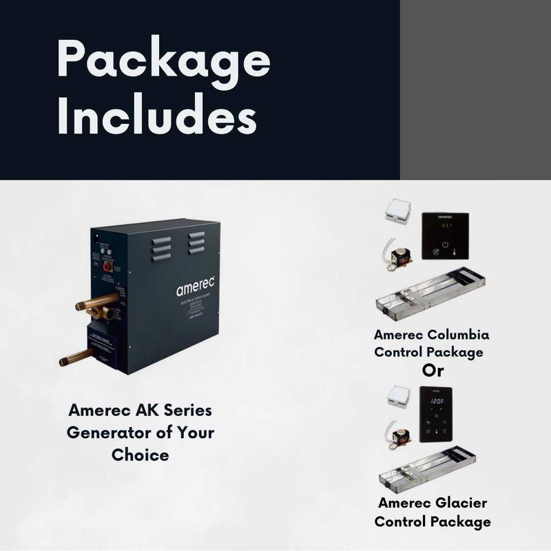 Amerec AK Series All-In-One Steam Shower Package Generator and Control Package Amerec