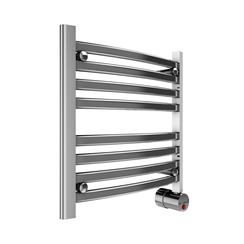 Mr. Steam W219TPC Broadway Collection 8-Bar Wall-Mounted Electric Towel Warmer with Digital Timer in Polished Chrome Mr. Steam